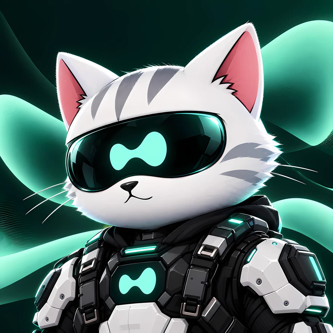 Official CPU portrait: visor glowing with the Hyperliquid mark